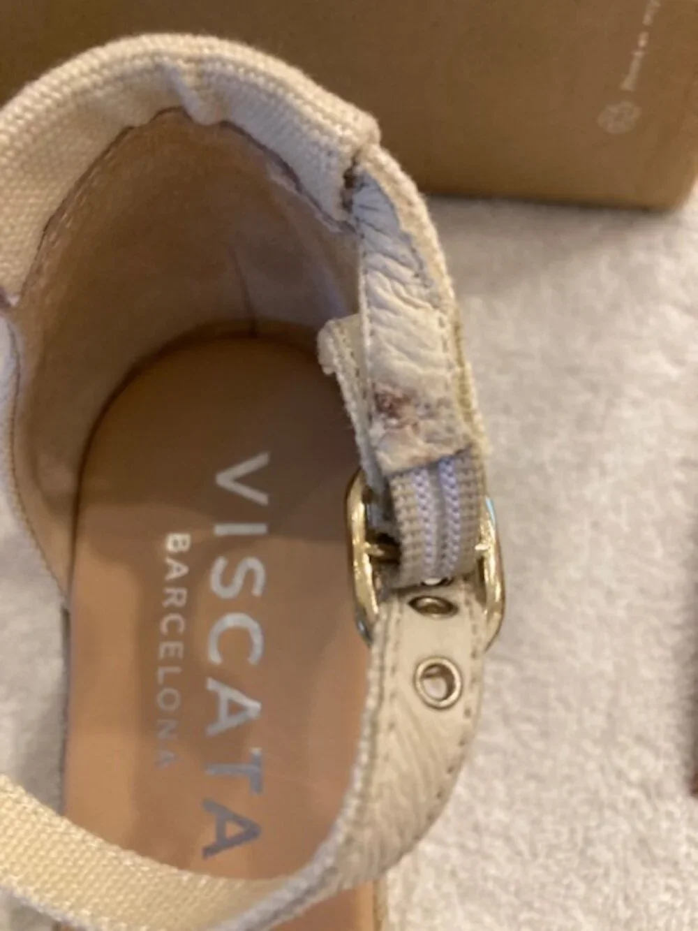 Viscata Espadrilles, Sz39, Ivory/Off-White